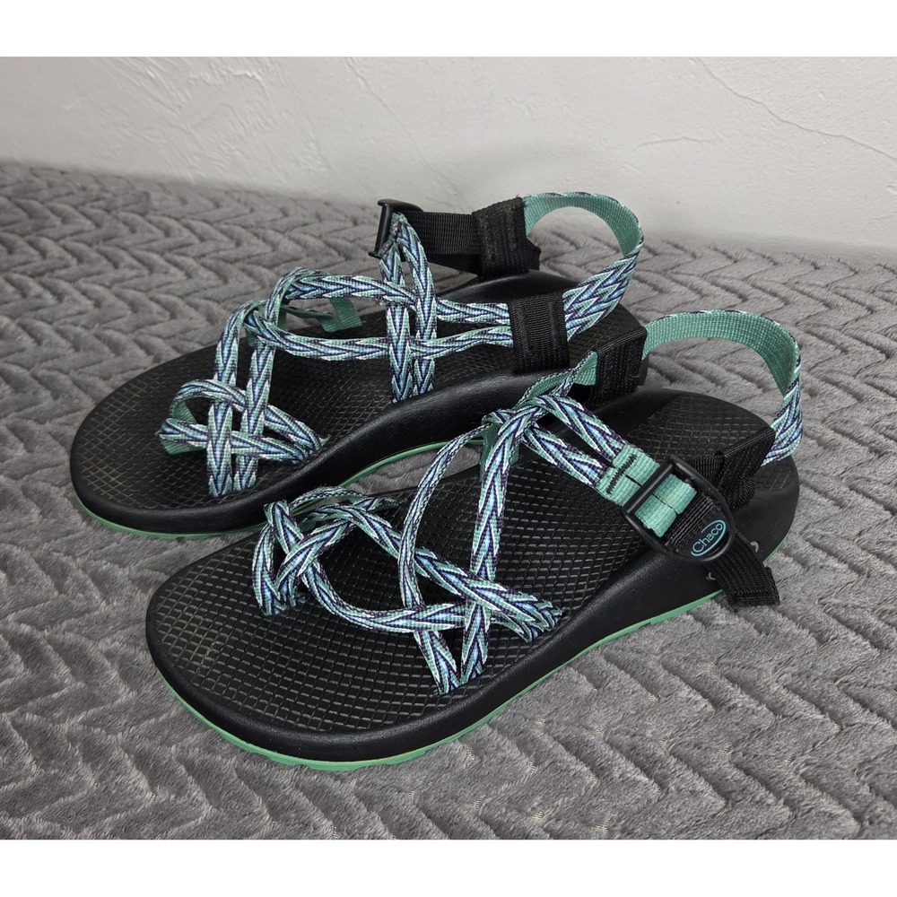 Chaco Toe Loop EcoTread Women's Size 9 Waterproof Sports Sandals Green Purple